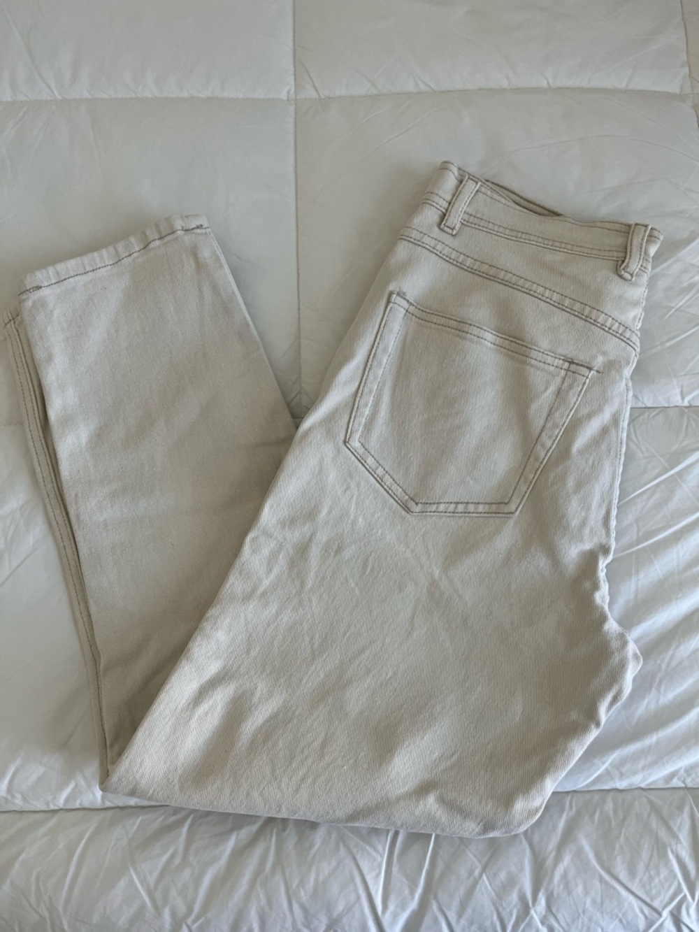 Vintage Bill Blass cream straight leg jeans